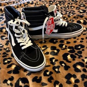 Vans Black and White Skate High-Top Sneakers